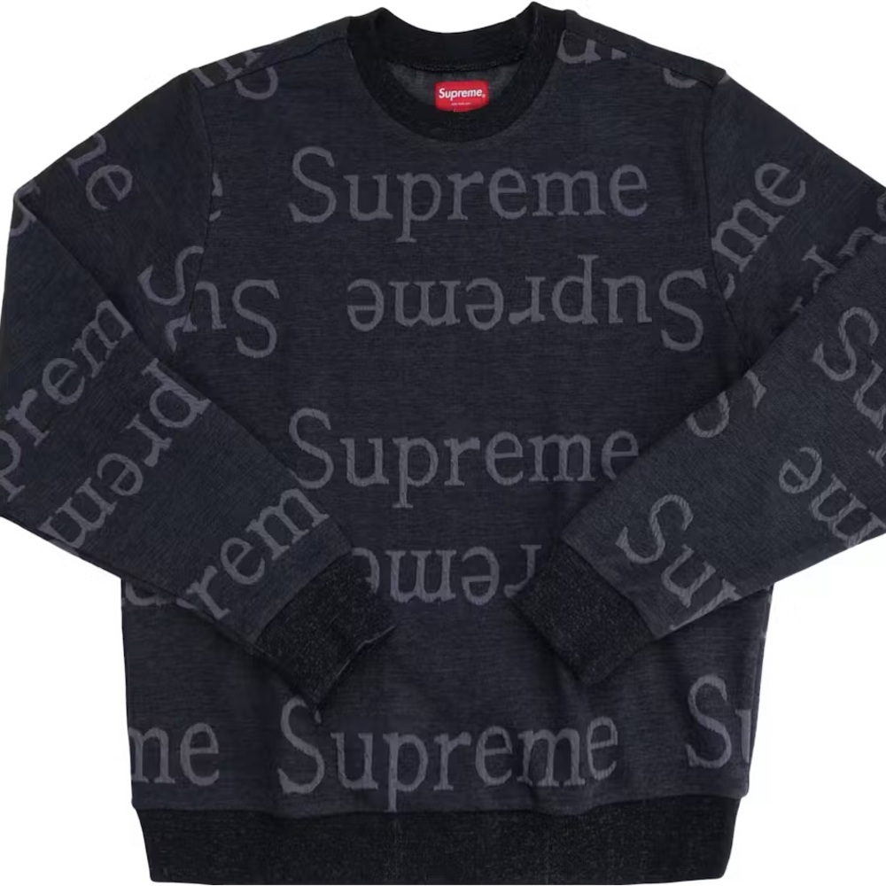 Supreme SS18 Jacquard Logo Crewneck